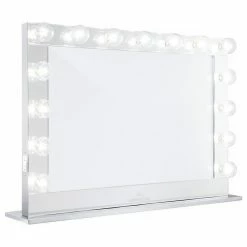 Deals 💯 Impressions Vanity Company Hollywood Reflection Pro Vanity Mirror, Silver, Non-Bluetooth, Clear Led Globe B 🤩