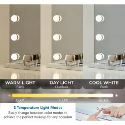 Outlet 🤩 Inspired Home Zarah Mirror, LED Bulbs, Color Modes, 31.5Lx4.7Wx23.6H 🎉 -bathroom mirrors Shop 0661523b020ec8bd 0654 w800 h800 b0 p0