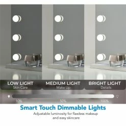 Outlet 🤩 Inspired Home Zarah Mirror, LED Bulbs, Color Modes, 31.5Lx4.7Wx23.6H 🎉 -bathroom mirrors Shop 0951b051020ec8bf 0654 w800 h800 b0 p0