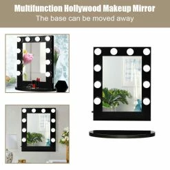 Deals ⌛ Gymax Wall Mounted Vanity Mirror Hollywood Makeup Dimmer Light Black 🌟 8 Deals ⌛ Gymax Wall Mounted Vanity Mirror Hollywood Makeup Dimmer Light Black 🌟 -bathroom mirrors Shop 0ba16e760fb06db4 5670 w800 h800 b0 p0