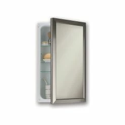 Best Pirce 🎁 Rangaire Hampton 15 3/4" X 25 1/2" Recess Mount Satin Nickel Medicine Cabinet 😉