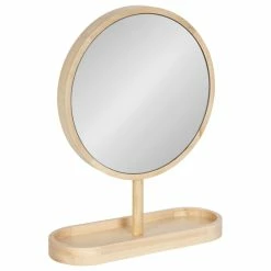 Best Sale ❤️ Uniek Travis Framed Tabletop Mirror, Natural 17x21 🔥