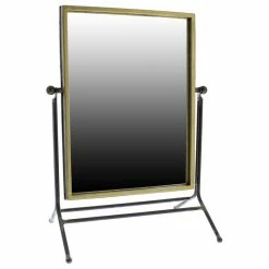 Cheapest 👏 HomeRoots Rustic Goldtone Rectangular Vanity Mirror ⭐ -bathroom mirrors Shop 14117beb00a40c75 1828 w800 h800 b1 p0