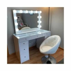 Cheapest 🎉 HomeRoots Furniture Glam Style Lighted USB Vanity Mirror 💯