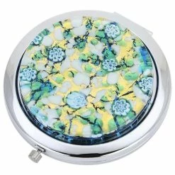 Best deal 😍 GlassOfVenice Murano Glass Millefiori Folding Compact Mirror - Aqua Gold ✨