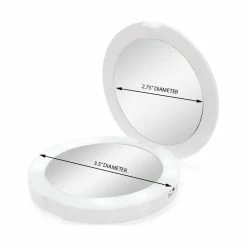 New 👏 Impressions Vanity Company ChargeUp LED Compact Mirror & USB Power Bank, Compact Illuminated Mirror, White 🤩 -bathroom mirrors Shop 22d1e39a0f177e73 3848 w800 h800 b1 p0