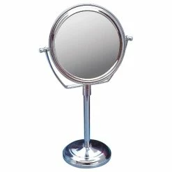 Cheap 🔔 Renovators Supply Manufacturing Table Makeup Mirror Chrome Brass Swivel Magnifying Two Sided | 🛒