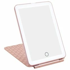 Discount ๐ฅ Impressions Vanity Company Fleur Touch Pad Mini Tri-Tone Led Makeup Mirror, Rose Gold โจ