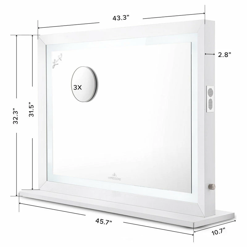 Wholesale 🥰 Impressions Vanity Company Liane V. Pro Vanity Mirror With Bluetooth Speakers 🌟 5 Wholesale 🥰 Impressions Vanity Company Liane V. Pro Vanity Mirror With Bluetooth Speakers 🌟 - Image 5