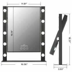Outlet ✔️ Impressions Vanity Company CINEMATIQUE Tri-Tone Led Makeup Mirror, Black ⭐ -bathroom mirrors Shop 300120560129035c 3840 w800 h800 b1 p0