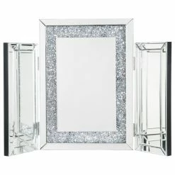 Outlet ๐ Acme Furniture Noralie Mirror With LED, Mirrored And Faux Diamonds ๐