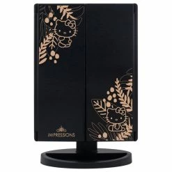 Cheap 😍 Impressions Vanity Company Hello Kitty Trifold LED Tri-Tone Makeup Mirror With Magnification, Black ❤️