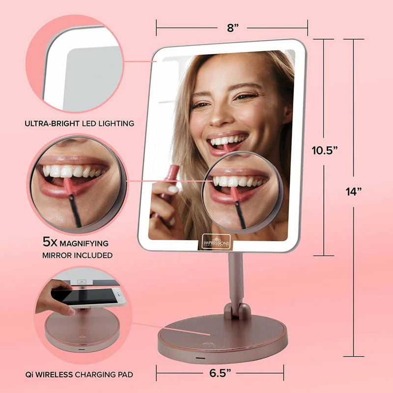 Top 10 ✨ Impressions Vanity Company Royale Petit Makeup Mirror, Smart Touch With LED Lights, Rose Gold 🥰 8 Top 10 ✨ Impressions Vanity Company Royale Petit Makeup Mirror, Smart Touch With LED Lights, Rose Gold 🥰 - Image 8