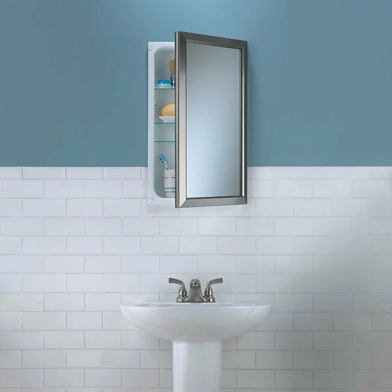 Best Pirce 🎁 Rangaire Hampton 15 3/4" X 25 1/2" Recess Mount Satin Nickel Medicine Cabinet 😉 3 Best Pirce 🎁 Rangaire Hampton 15 3/4" X 25 1/2" Recess Mount Satin Nickel Medicine Cabinet 😉 - Image 3