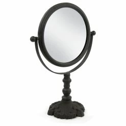 Best Pirce 🎉 Mothology Round Cast Iron Pivoting Mirror, Black ❤️