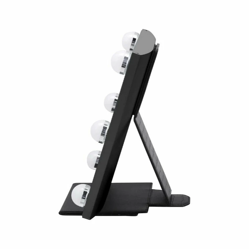 Budget 👏 Impressions Vanity Company Lumiere Touch Pad Mini LED Makeup Mirror, Black, Hollywood LED Bulbs 😀 3 Budget 👏 Impressions Vanity Company Lumiere Touch Pad Mini LED Makeup Mirror, Black, Hollywood LED Bulbs 😀 - Image 3