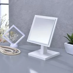 Best reviews of 🧨 HomeRoots Pretty White Square Make Up Vanity Mirror 👏 -bathroom mirrors Shop 4cf12d85026c2ee1 0954 w800 h800 b0 p0
