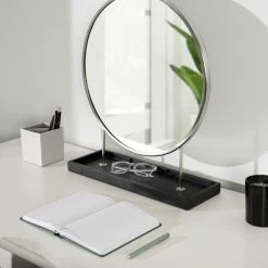 Best Sale 😉 Uniek Maxfield Round Tabletop Mirror, Silver, 18x22 ✨ -bathroom mirrors Shop 4e815a0900b637eb 5042 w800 h800 b0 p0