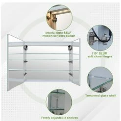 Coupon 🎁 Wellfor Group LLC Recessed/Surface LED Light Mirror Medicine Cabinet Defogger, 30"x30" Double Doors 👍 17 Coupon 🎁 Wellfor Group LLC Recessed/Surface LED Light Mirror Medicine Cabinet Defogger, 30"x30" Double Doors 👍 -bathroom mirrors Shop 5171f10402d8be2c 4609 w800 h800 b1 p0