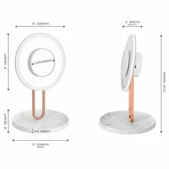 Best reviews of ⌛ Impressions Vanity Company Halo LED Makeup Mirror, White Marble, Lighted Makeup Mirror With Magnification 😉 -bathroom mirrors Shop 51c17f3b0ec58450 9837 w800 h800 b1 p0