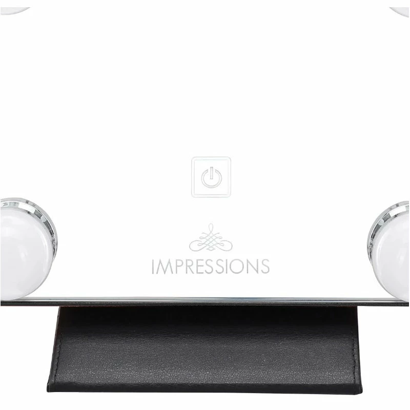 Budget 👏 Impressions Vanity Company Lumiere Touch Pad Mini LED Makeup Mirror, Black, Hollywood LED Bulbs 😀 2 Budget 👏 Impressions Vanity Company Lumiere Touch Pad Mini LED Makeup Mirror, Black, Hollywood LED Bulbs 😀 - Image 2