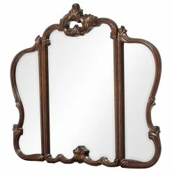 Best Sale 🧨 Michael Amini Aico Platine De Royale Vanity Mirror, Light Espresso 09068-229 🛒