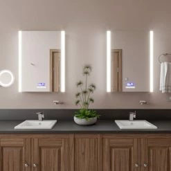 Top 10 😉 Alfi Trade ALFI ABM9WLED-BN Brushed Nickel Wall Mount 9" 5x Magnifying Mirror With Light 😉 -bathroom mirrors Shop 5551ceec02911565 5904 w800 h800 b0 p0