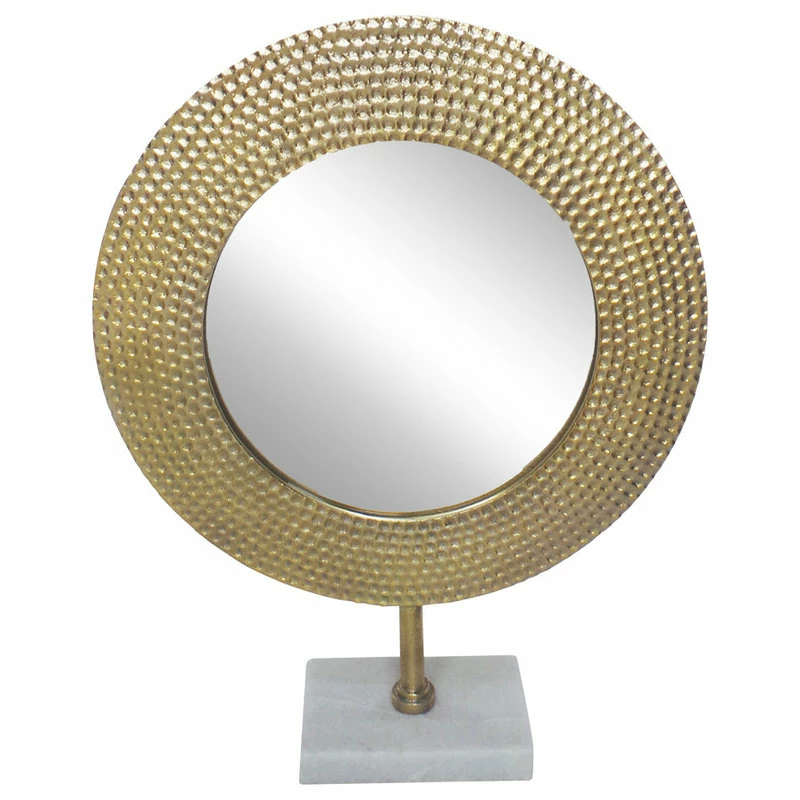 Brand new 💯 Sagebrook Home Metal 19" 🔨 Hammered Mirror On Stand 15284-03 🎁 3 Brand new 💯 Sagebrook Home Metal 19" 🔨 Hammered Mirror On Stand 15284-03 🎁 - Image 3