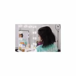 Flash Sale 🌟 Impressions Vanity Company Hollywood Glow Lite Vanity Mirror, Clear LED Globe Bulbs, White 🛒 -bathroom mirrors Shop 5a1134ff01a00348 3609 w800 h800 b0 p0