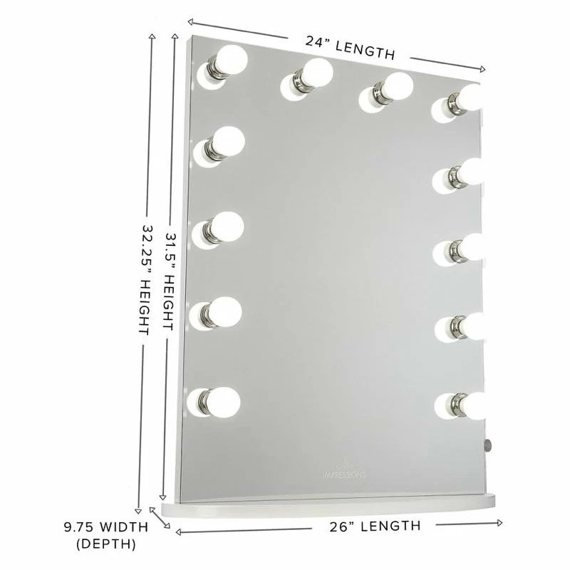 Top 10 ๐ฏ Impressions Vanity Company Hollywood Premiere Slim XL Vanity Mirror, White ๐ 4 Top 10 ๐ฏ Impressions Vanity Company Hollywood Premiere Slim XL Vanity Mirror, White ๐ - Image 4