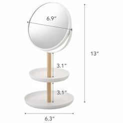Hot Sale 🤩 Yamazaki Home Jewelry Organizer With Mirror, Steel And Wood, Holds 8.8 Lbs 😉 -bathroom mirrors Shop 5b4163e3025ada00 2590 w800 h800 b1 p0