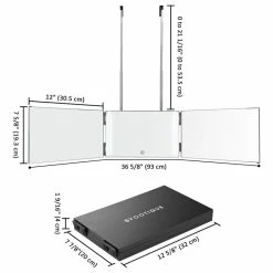 Cheap 🎁 Yescom Byootique 3 Way Mirror Trifold W/ LED Lights Telescoping Hooks For Hair Cutting ✨ 9 Cheap 🎁 Yescom Byootique 3 Way Mirror Trifold W/ LED Lights Telescoping Hooks For Hair Cutting ✨ -bathroom mirrors Shop 6591e0af0229d7b9 2330 w800 h800 b1 p0