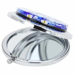 Best Sale 😉 GlassOfVenice Murano Glass Millefiori Folding Compact Mirror - Aqua Blue 🔥 -bathroom mirrors Shop 669122a50751c913 4747 w800 h800 b1 p0