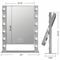 Flash Sale 🤩 Impressions Vanity Company Cinematique XL Tri-Tone LED Makeup Mirror, Silver ✔️ -bathroom mirrors Shop 67c1b27701364cc9 3821 w800 h800 b1 p0