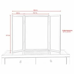 Discount 😍 Inspired Home Jada Tabletop Vanity Mirror, Tri Fold, 28x29 🛒 -bathroom mirrors Shop 6821c11c0f8fa211 2230 w800 h800 b1 p0