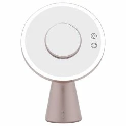 Wholesale ๐ Impressions Vanity Company Luna Makeup Mirror And Night Lamp With Bluetooth Speakers, Rose Gold ๐