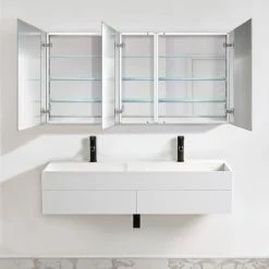 Budget 🎉 Krugg Reflections Tri-View Krugg Medicine Cabinet Recess Or Surface Mount, 60x30 🤩 -bathroom mirrors Shop 6d01611a01fac50e 6155 w800 h800 b0 p0