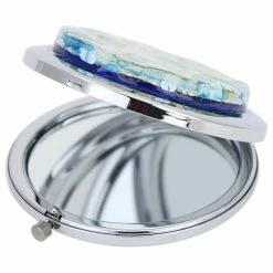 Best deal 😍 GlassOfVenice Murano Glass Millefiori Folding Compact Mirror - Aqua Gold ✨ -bathroom mirrors Shop 734122b10751c918 4687 w800 h800 b1 p0