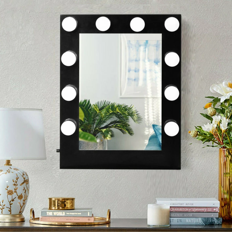 Deals ⌛ Gymax Wall Mounted Vanity Mirror Hollywood Makeup Dimmer Light Black 🌟 3 Deals ⌛ Gymax Wall Mounted Vanity Mirror Hollywood Makeup Dimmer Light Black 🌟 - Image 3