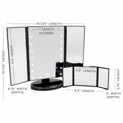 Cheap 🧨 Impressions Vanity Company Touch & Go Trifold Makeup Mirror Bundle, Black ✔️ -bathroom mirrors Shop 75c10b360f07aab9 8645 w800 h800 b1 p0