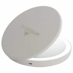 Budget ✔️ Impressions Vanity Company Solar Wireless LED Compact Mirror, Adjustable Brightness, White 🤩 -bathroom mirrors Shop 76b11e260ee95cfa 2659 w800 h800 b1 p0