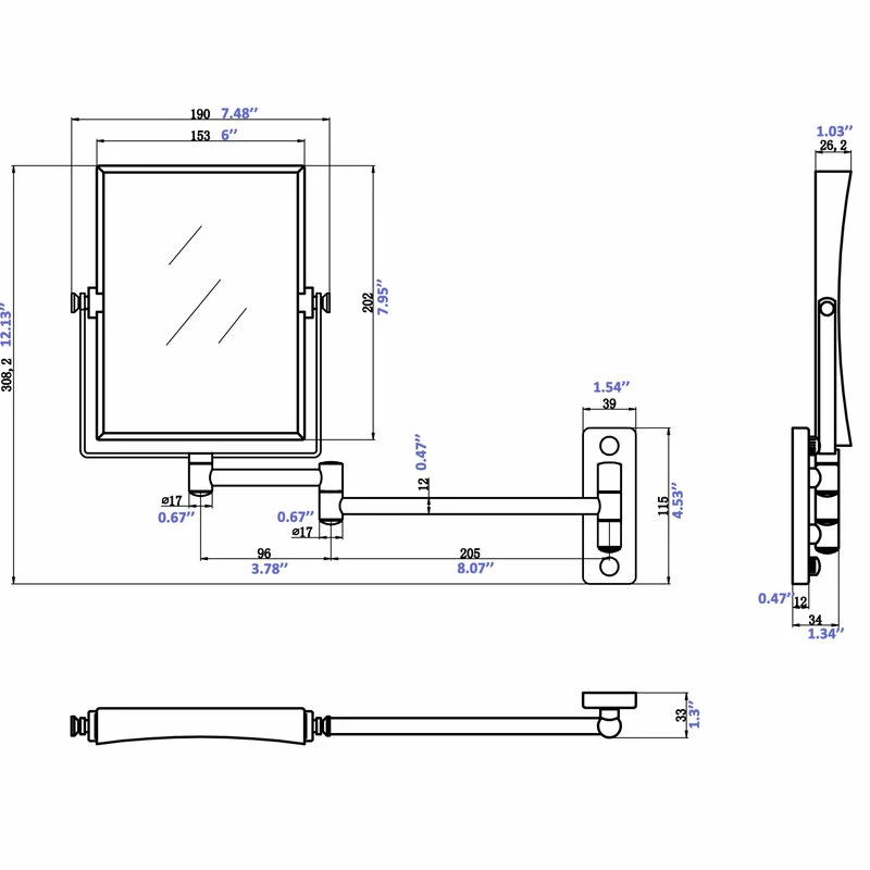 Buy ๐ Royal Purple Bath Kitchen 16.36-in. W Magnifying Mirror RPBK-20278 ๐ 2 Buy ๐ Royal Purple Bath Kitchen 16.36-in. W Magnifying Mirror RPBK-20278 ๐ - Image 2