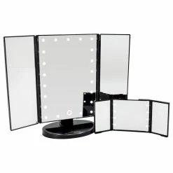 Cheap 🧨 Impressions Vanity Company Touch & Go Trifold Makeup Mirror Bundle, Black ✔️