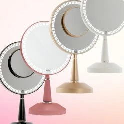 Best Sale 🧨 Impressions Vanity Company Bijou LED Makeup Mirror With Charging Stand And LED Lights, Rose Gold 🎁 -bathroom mirrors Shop 7df17d22014c8909 8479 w800 h800 b0 p0