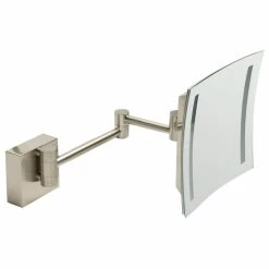 Discount ๐ฅ Alfi Trade ALFI Brand ABM8WLED-BN Brushed Nickel Wall Mount Square 8" Mirror With Light โ