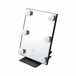 Budget 👏 Impressions Vanity Company Lumiere Touch Pad Mini LED Makeup Mirror, Black, Hollywood LED Bulbs 😀