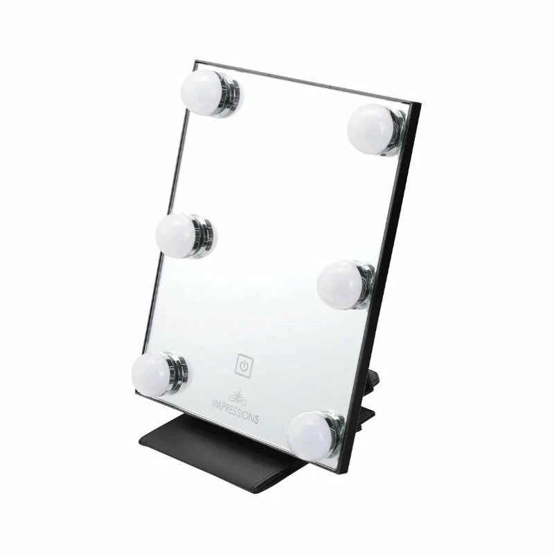 Budget 👏 Impressions Vanity Company Lumiere Touch Pad Mini LED Makeup Mirror, Black, Hollywood LED Bulbs 😀 1 Budget 👏 Impressions Vanity Company Lumiere Touch Pad Mini LED Makeup Mirror, Black, Hollywood LED Bulbs 😀