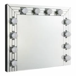Best Pirce 🔔 Acme Furniture ACME Noralie Wall Decor In Mirrored And Faux Diamonds ✨