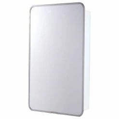 Discount 👍 Ketcham Medicine Cabinets/Fred Silver & Company Round Corner Series Surface Mounted Steel Framed Mirror Medicine Cabinet 💯