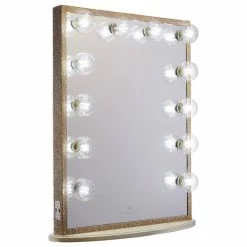 Cheapest ⭐ Impressions Vanity Company Hollywood Glow XL Crystal Vanity Mirror, Rainbow Crystal, Clear Led Globe Bulbs ⌛